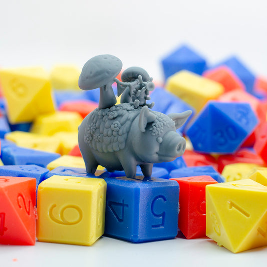 Floral Piglet & Pillbug Friend Set (with Base Topper Pieces)