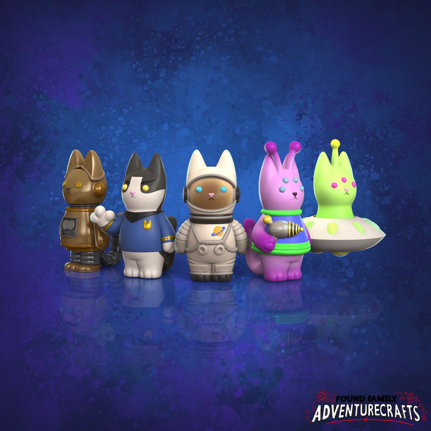 Peanut Cats - Sci-Fi! Aliens, Astronaut, Robot & Trekkie