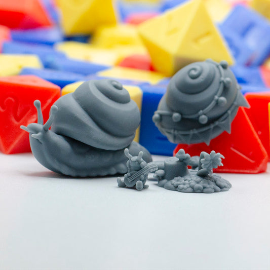 Snail & Pillbug Friend Set (with Base Topper pieces)