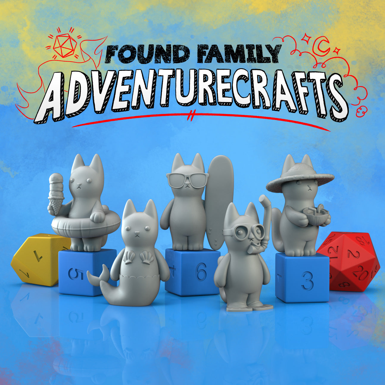 Peanut Cats - Tropical Edition! 5 Fun Summer Vacation Kitty Minis