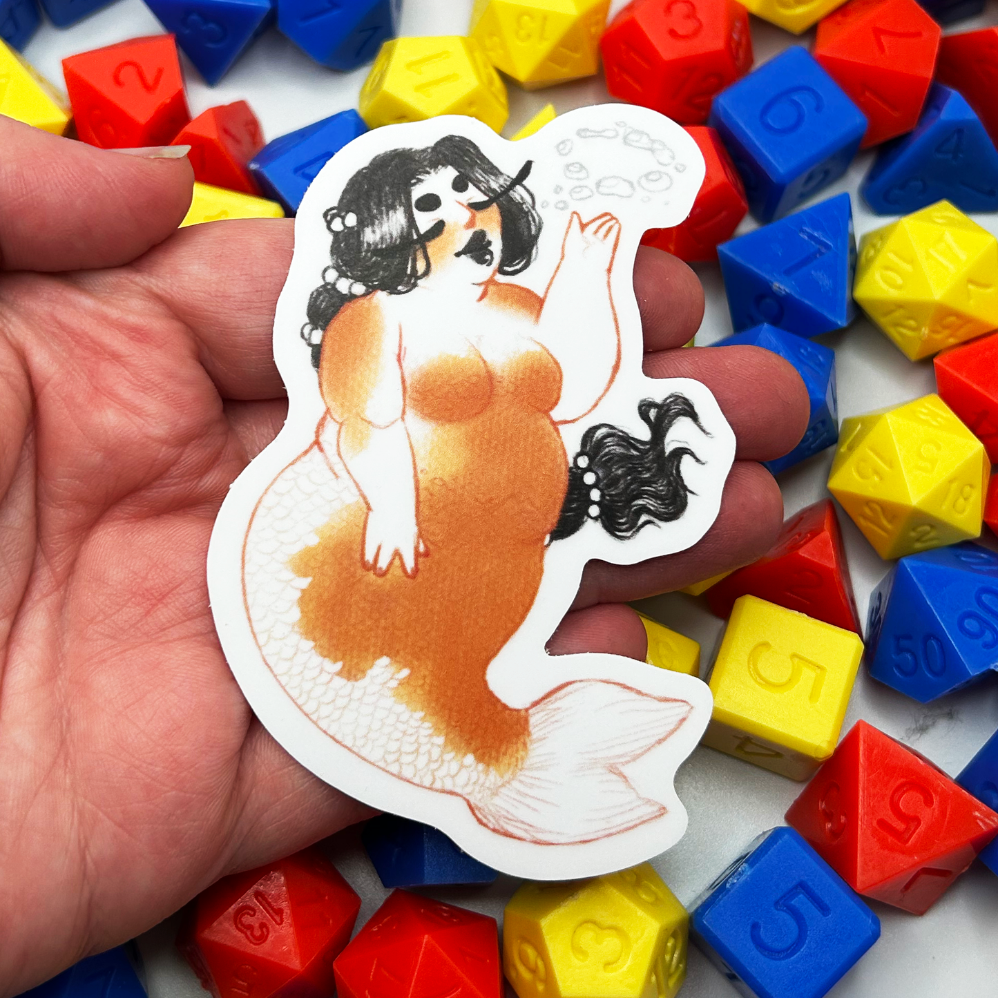 Koi Mermaid Vinyl Sticker