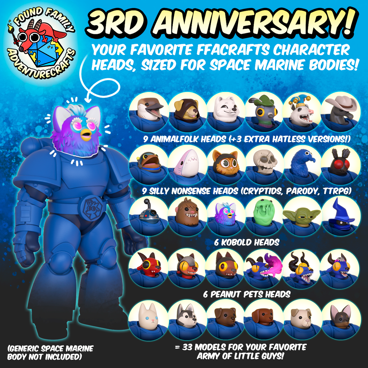 August 2026: Anniversary Bits! 40K Head Faves