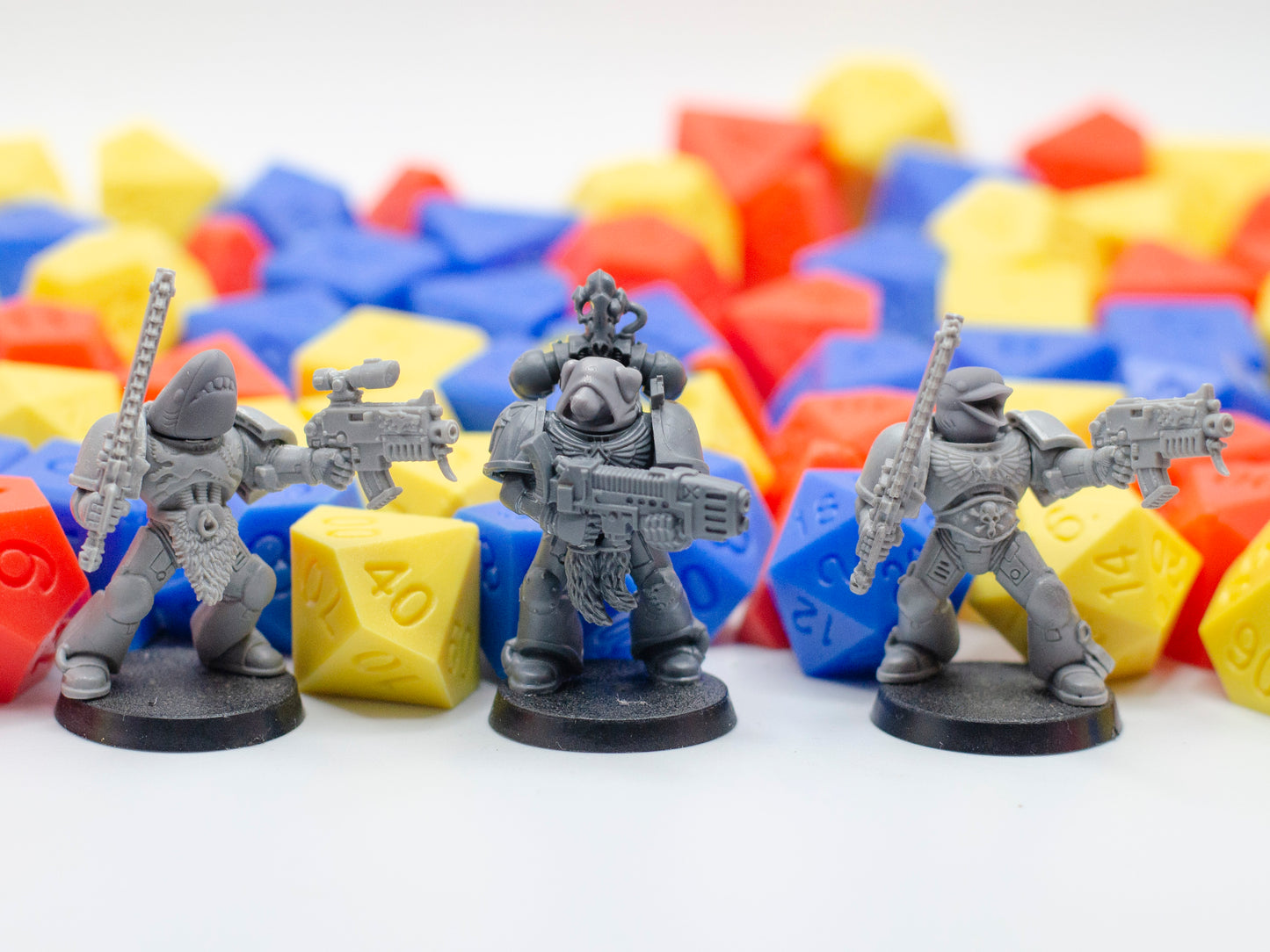 Silly Space Marine Heads - 28mm Cartoony Animal Heads for 40K