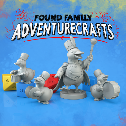 Duckie Parade! Duck Bandleader and 3 Duckling Drummers