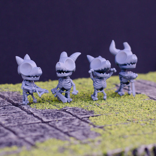 Spooky Skeleton Kobolds - 4 Little Guys!