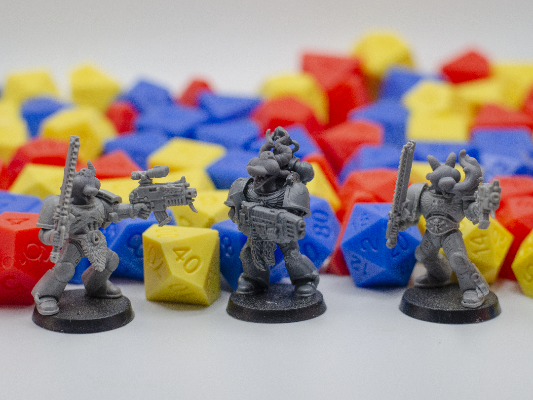 Silly Space Marine Heads - 28mm Cartoony Kobold Heads for 40K