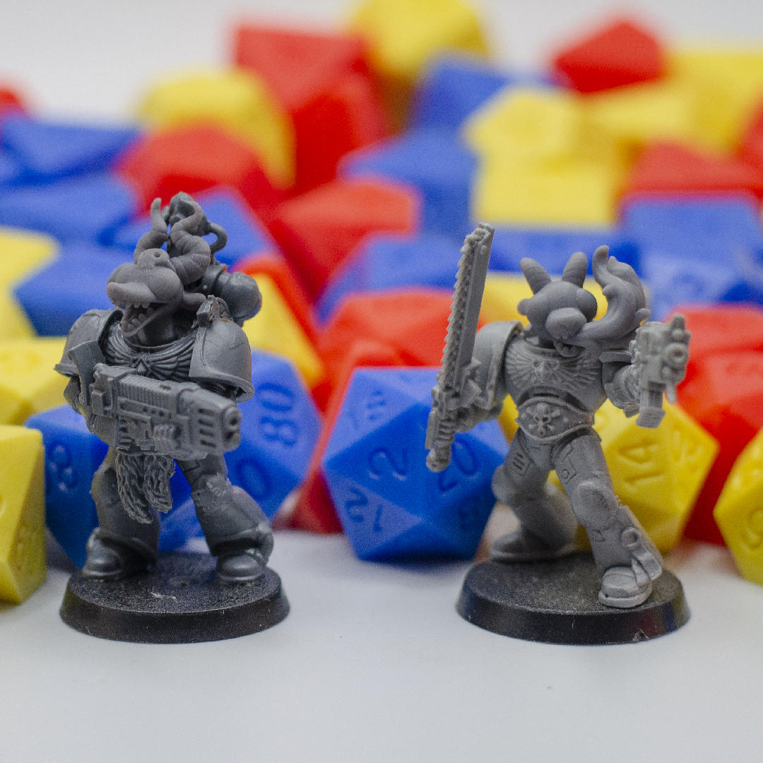 Silly Space Marine Heads - 28mm Cartoony Kobold Heads for 40K
