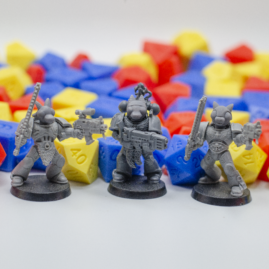 Silly Space Marine Heads - 28mm Cartoony Kobold Heads for 40K