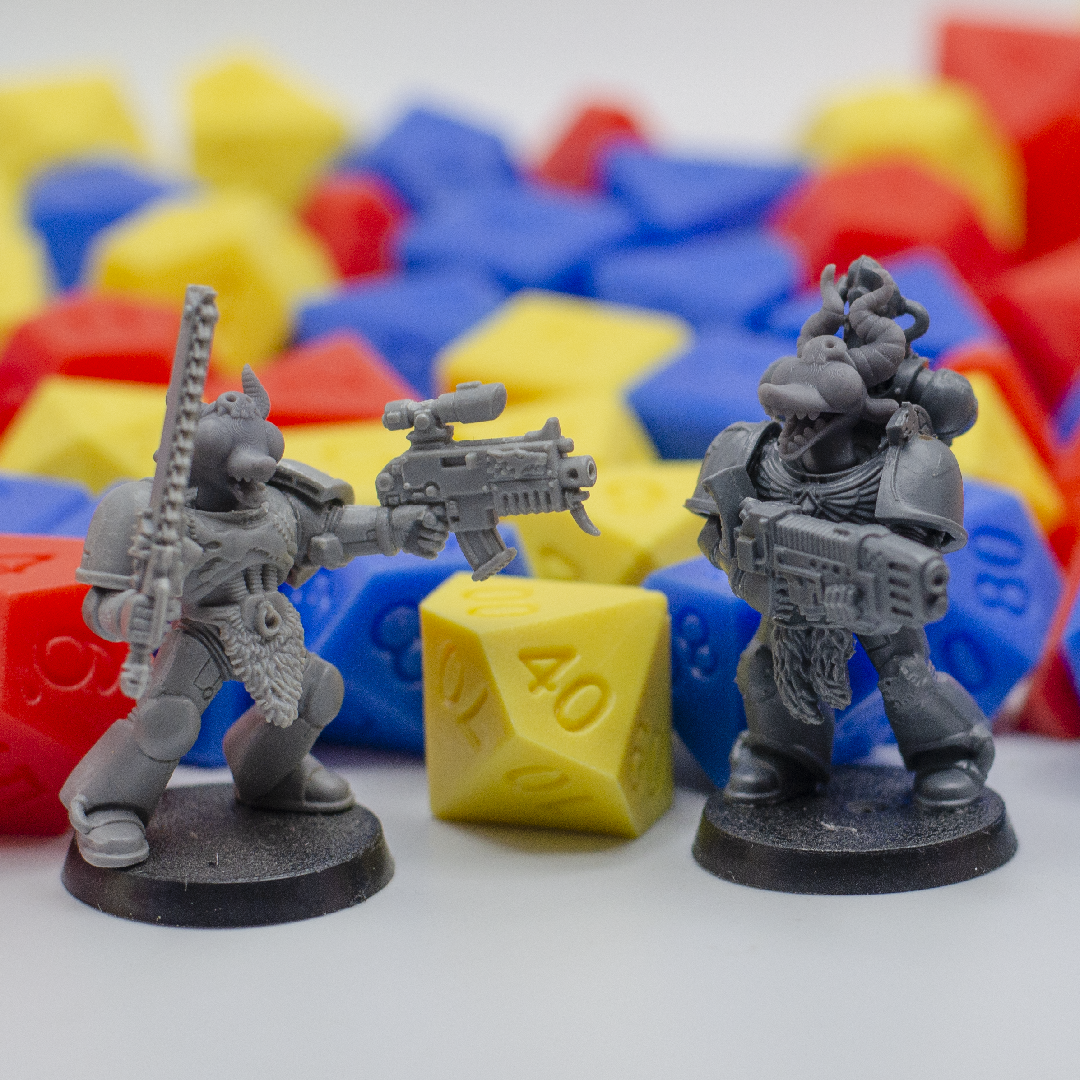 Silly Space Marine Heads - 28mm Cartoony Kobold Heads for 40K