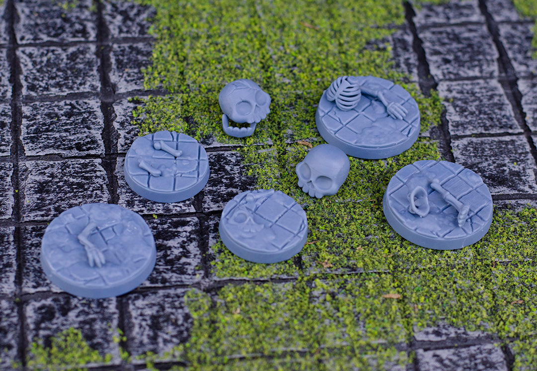 Spooky Dungeon Tile Bases & Disassembled Skeleton