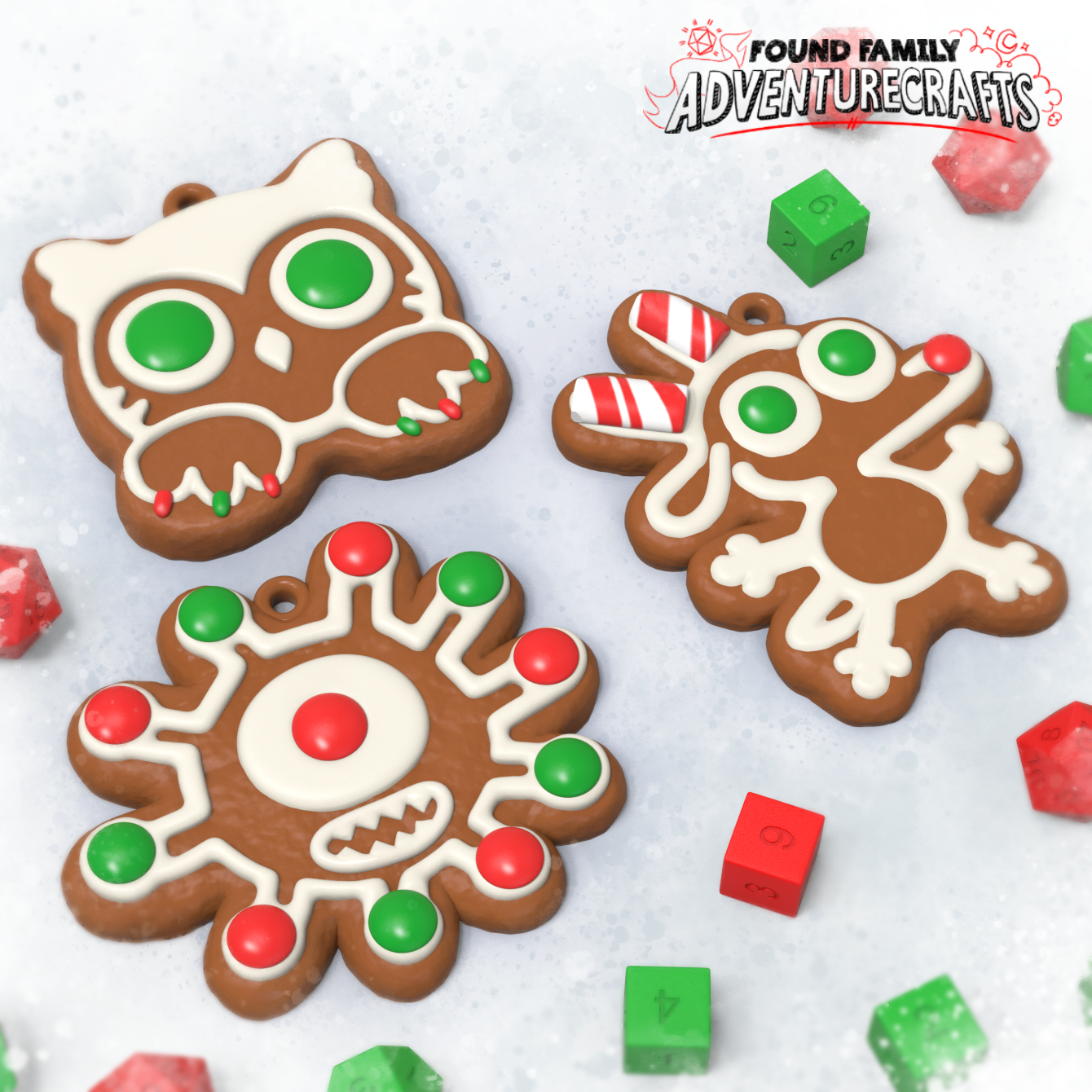 Tabletop Gaming Monster Gingerbread Cookies
