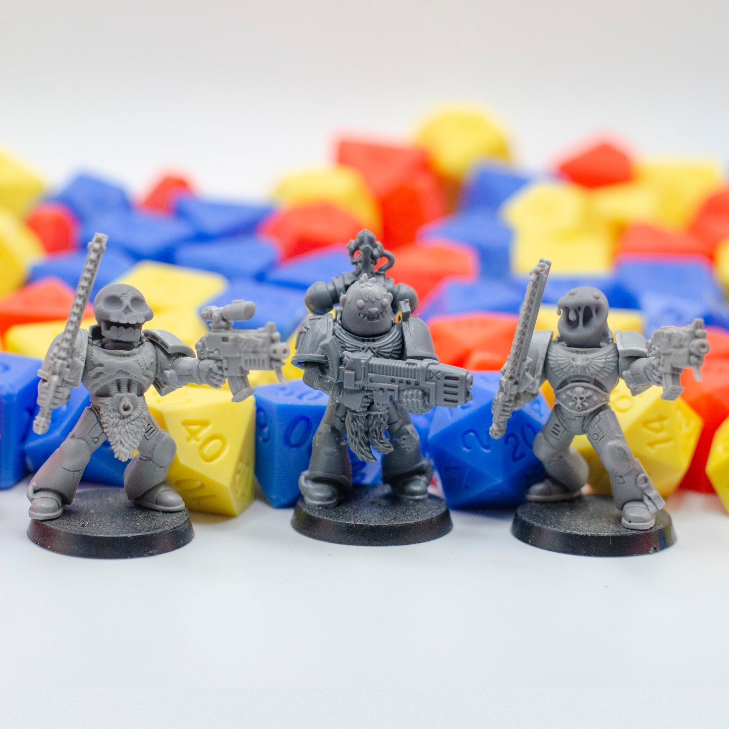 Silly Space Marine Heads - 28mm Nonsense Heads (Parody, TTRPG, Cryptids) for 40K