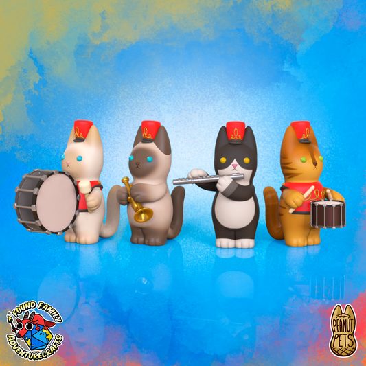 Peanut Cats - Marching Band (trumpet, flute, bass drum, snare drum)