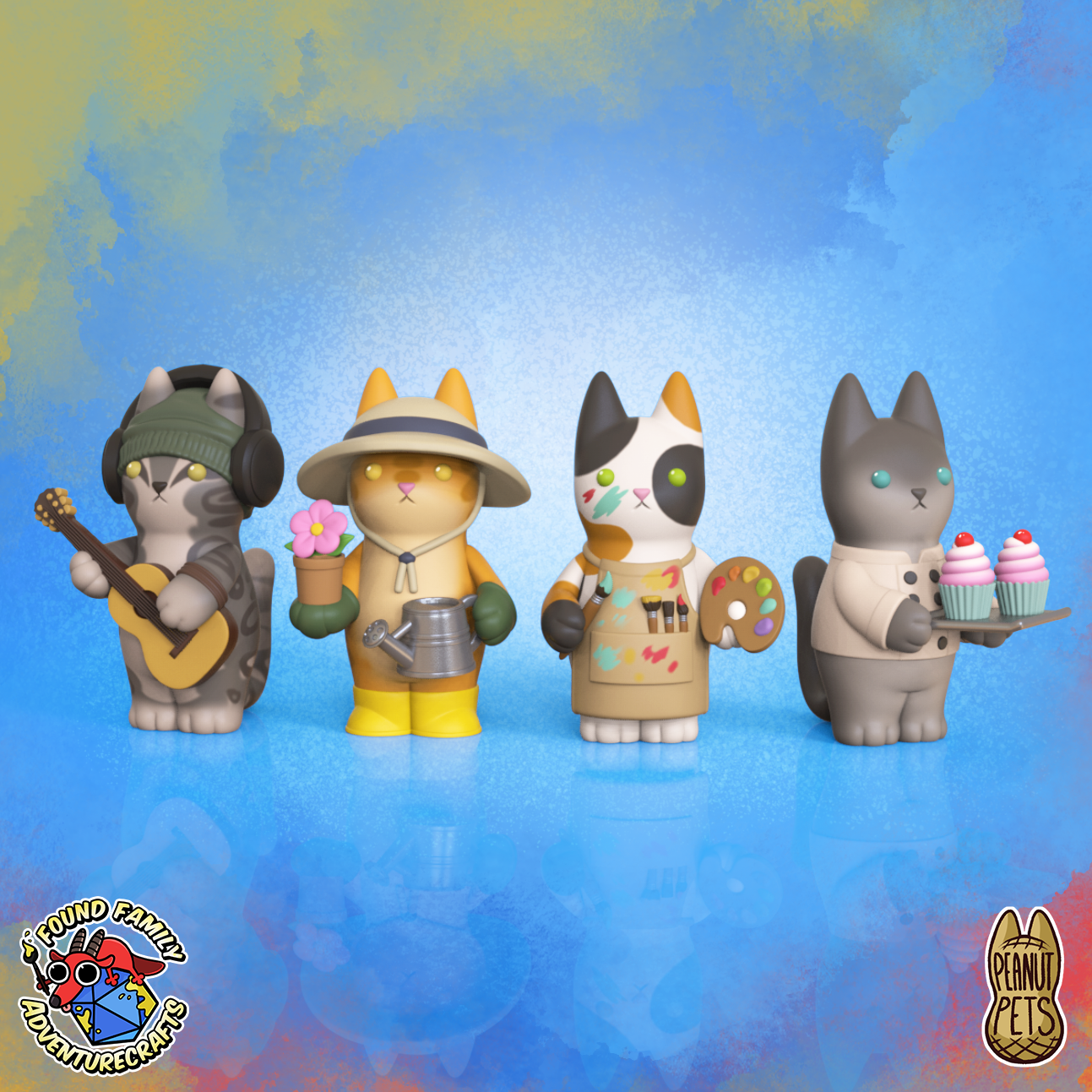 Peanut Cats - Creative Passions (Art, Gardening, Baking, Music)