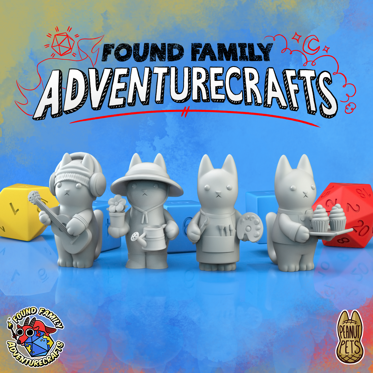Peanut Cats - Creative Passions (Art, Gardening, Baking, Music)
