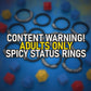 Adults Only! Spicy Novelty Status Effect Rings Bundle - Series 1