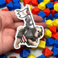 Battle Pug Vinyl Sticker