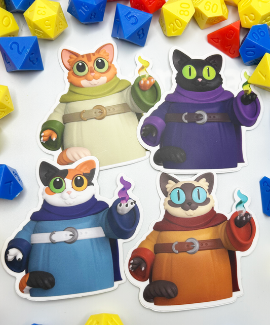 Catfolk Wizard Vinyl Sticker
