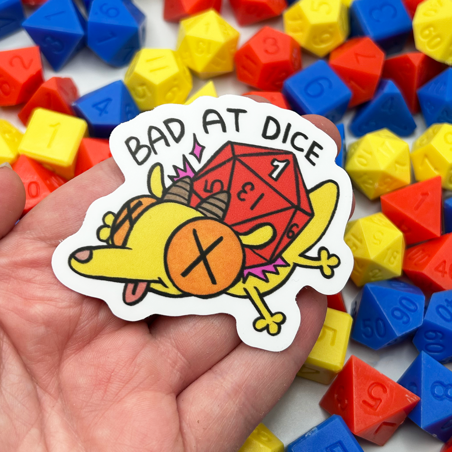 Kobold "Bad At Dice" Vinyl Sticker